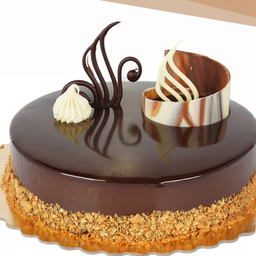 Choconuts Cake (Chococream With Caramelised Cashew Nuts In Layers And Topping)