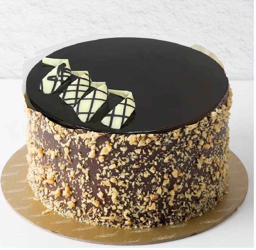 Mocha Walnut Cake (Chocolate Base With Coffee Chocolate Cream And Roasted Walnuts )
